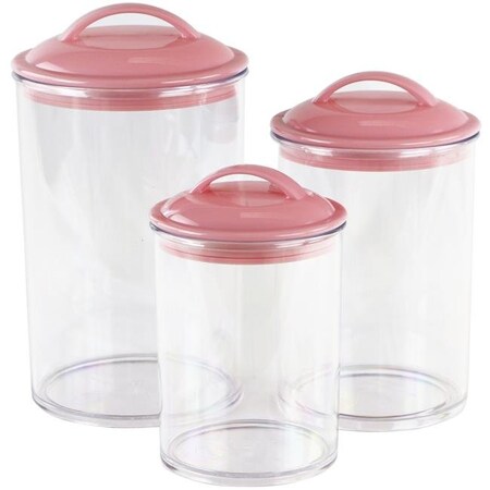 Reston Lloyd Reston Lloyd 11161 6pc Acrylic Canister Set  Pink 11161